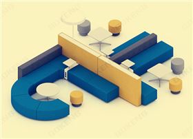 上海碧江辦公家具廠:布藝辦公沙發保養方法