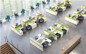 綠色現代辦公桌