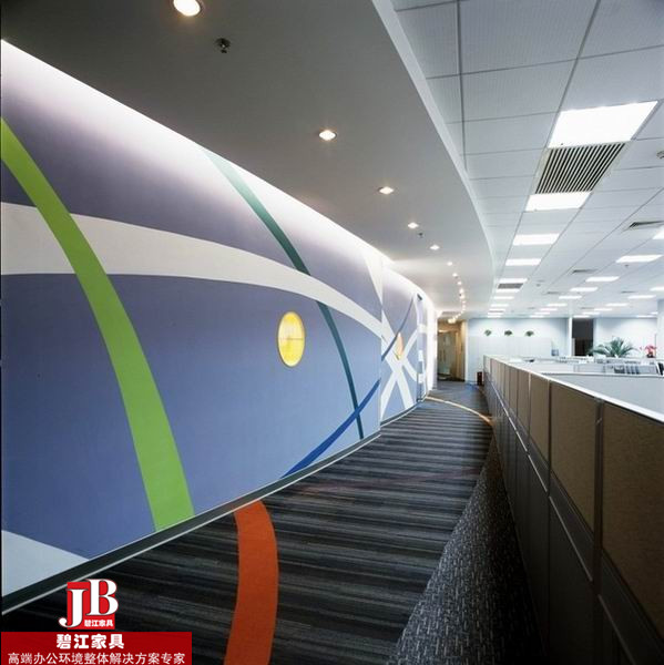 惠普職員辦公區(qū)辦公家具配置