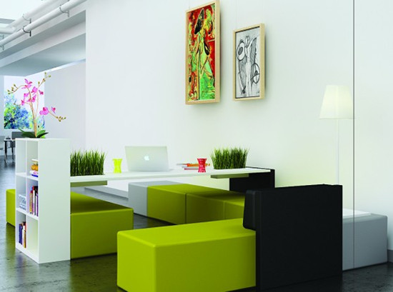 上海辦公家具定制:清新自然風格