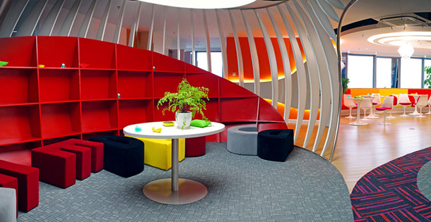 騰訊公司超逼格的休閑區