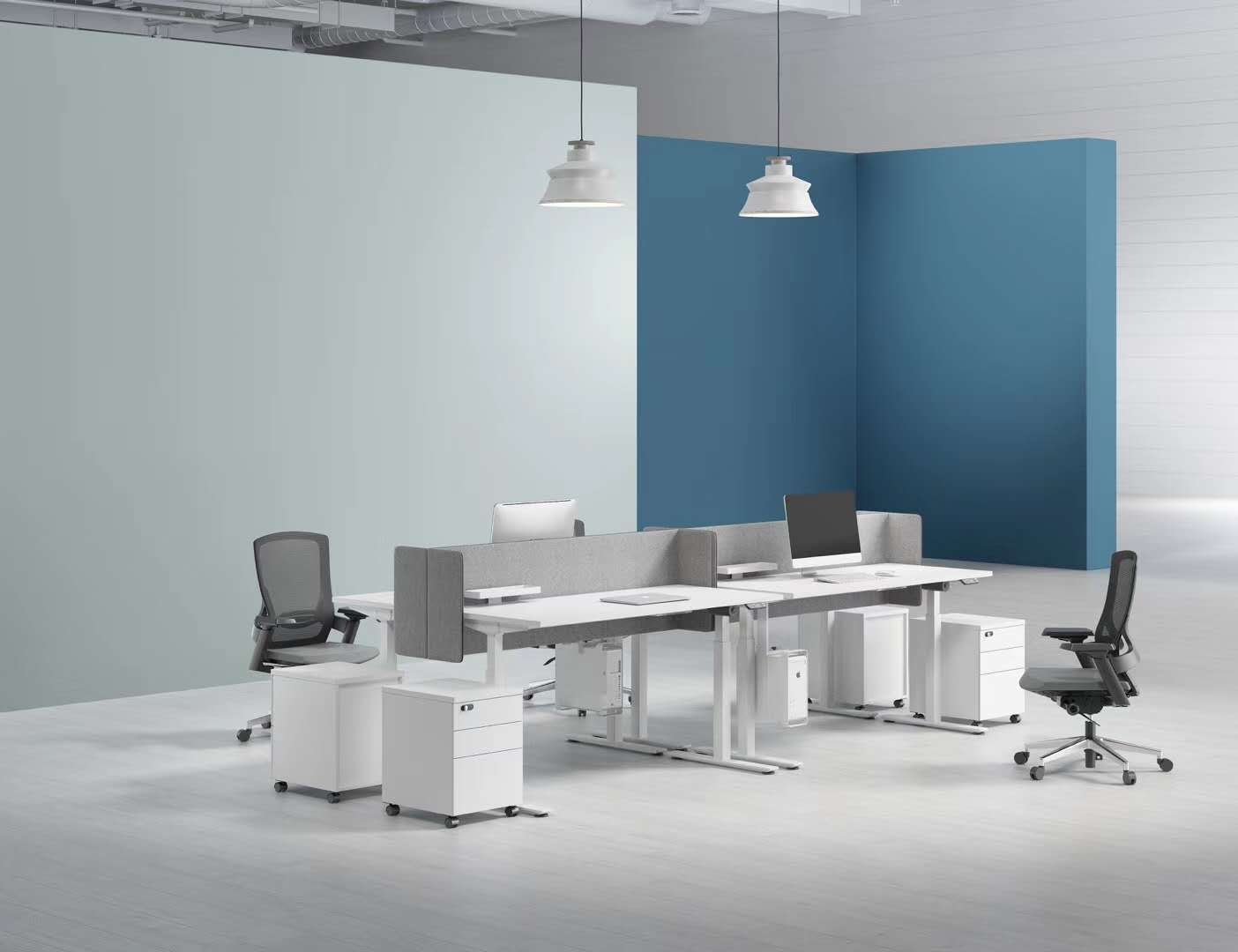 白色現代辦公桌 白色現代辦公桌