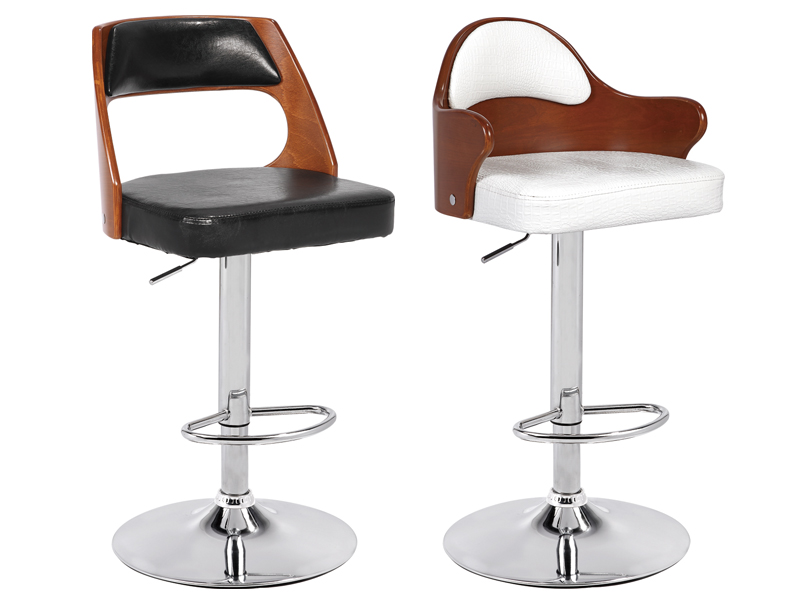 時尚吧椅 鋼架實木西皮吧臺椅--4638 時尚吧椅 鋼架實木西皮吧臺椅--4638