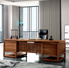 明代風格新中式實木大班臺楠木總裁辦公桌 明代風格新中式實木大班臺楠木總裁辦公桌